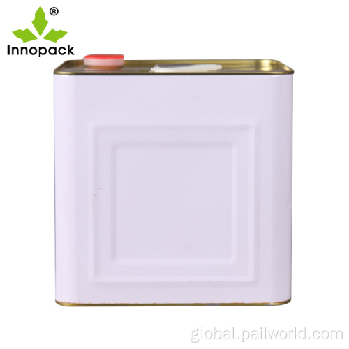 Tin Bucket white tin square metal bucket with spout Supplier